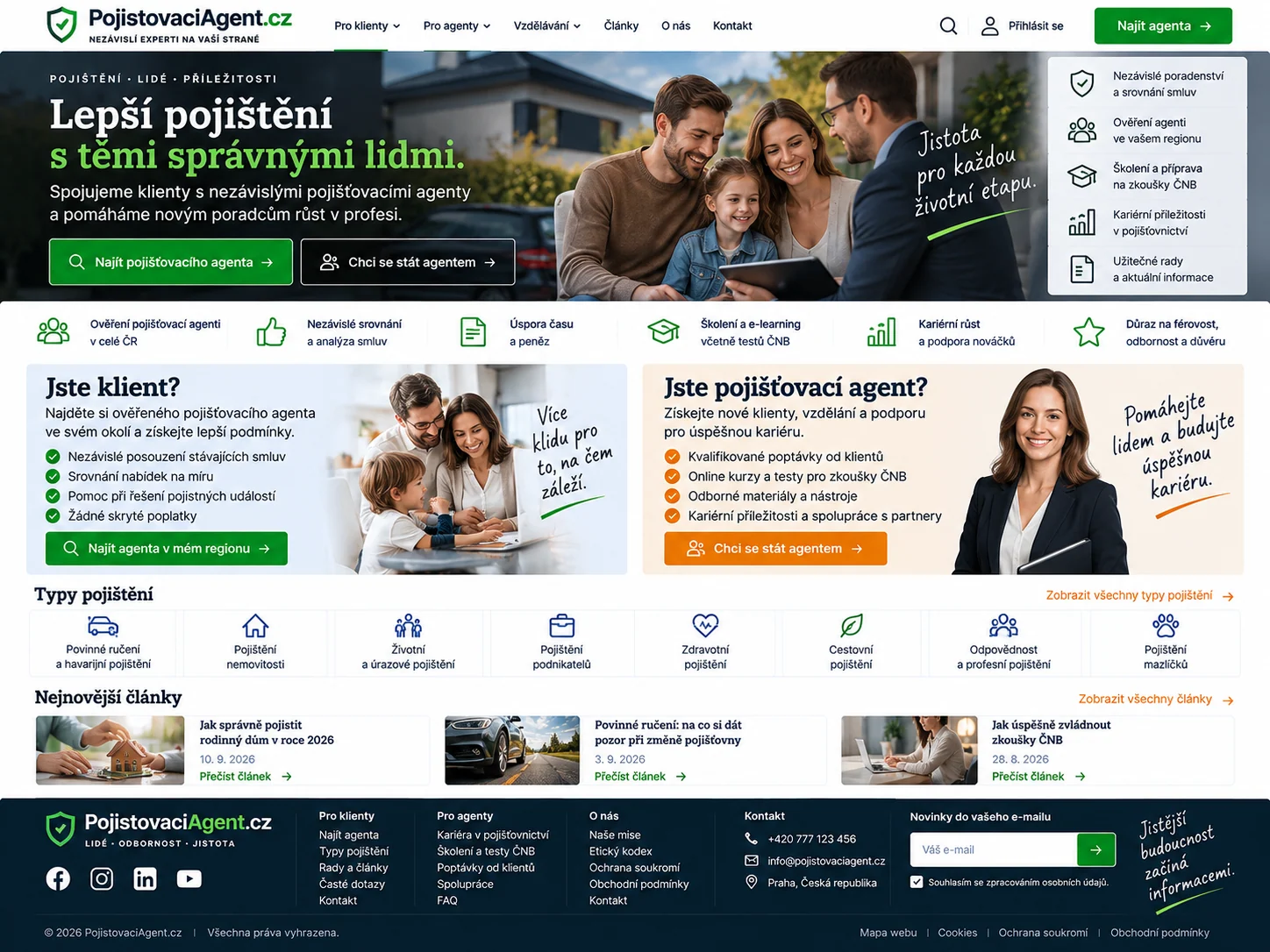 Ilustrační návrh projektu PojistovaciAgent.cz